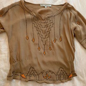Anthropologie Beaded Blouse